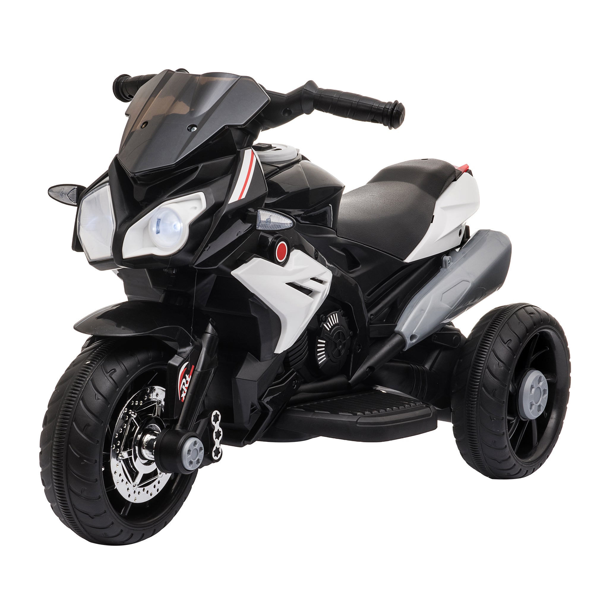 HOMCOM Kids' Motorbike Trike: 6V Battery-Powered Steel Ride-On, Safe & Thrilling, Jet Black