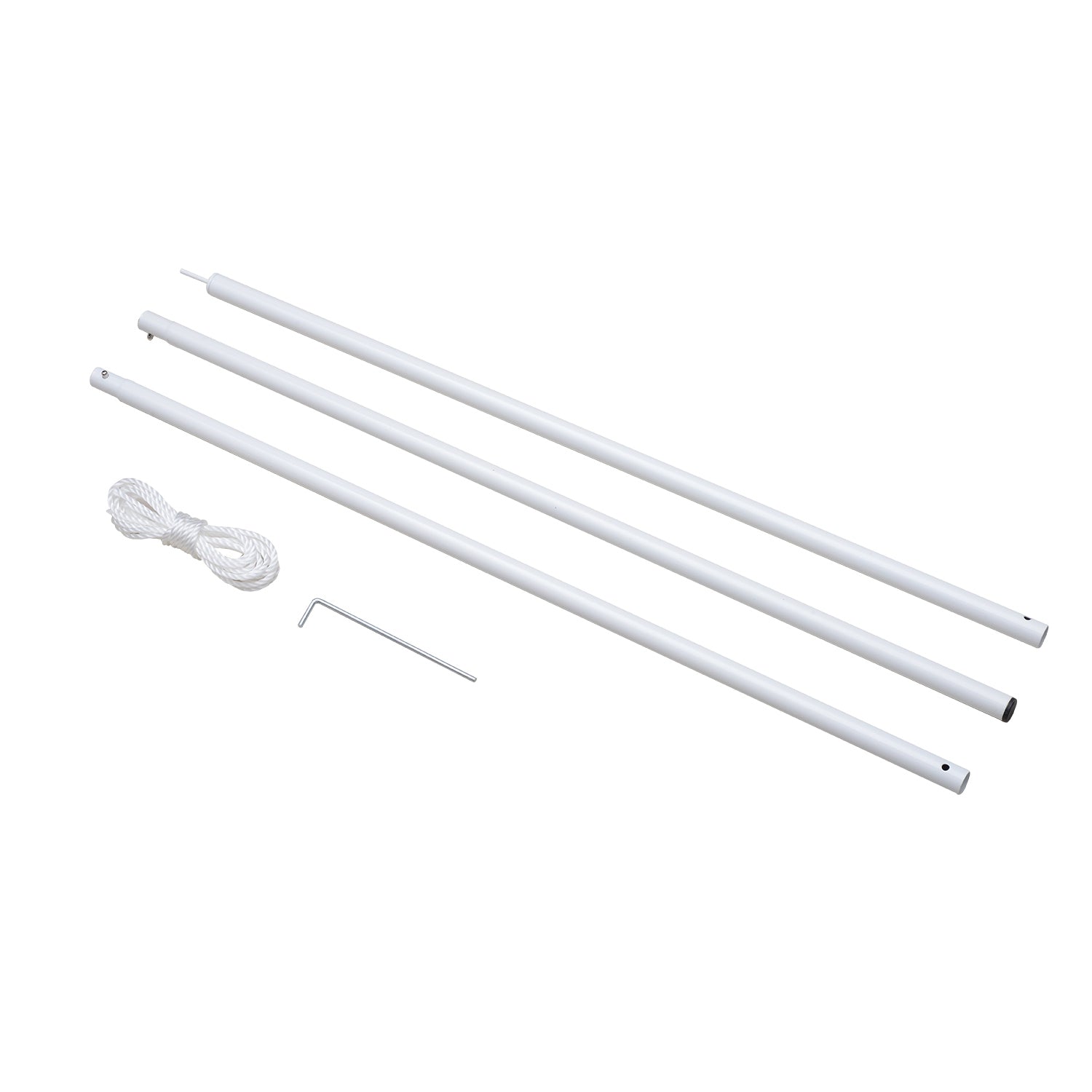 Outsunny Sail Shade Poles W/ Eye Bolt Kit