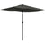 Outsunny Rectangular Garden Parasol: 2x3m Outdoor Sun Shade with Crank & Tilt, Aluminium Pole, Charcoal Grey