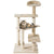 PawHut Beige Cat Tree, Kitten Scratching Post, Sisal Climbing Tower, Activity Centre, Sturdy