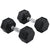 HOMCOM Hex Dumbbells Set Rubber Dumbbells Weight Lifting Equipment Fitness Home Gym