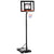 SPORTNOW 2.1-2.6m Adjustable Basketball Hoop and Basketball Stand w/ Sturdy Backboard and Weighted Base, Portable on Wheels