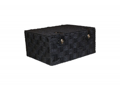 EXTRA LARGE BLACK PAPER ROPE HAMPER