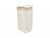 SMALL CORNER WHITE WASH LAUNDRY HAMPER with GARDEN ROSE LINING