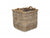 SMALL SQUARE GREY RATTAN LOG BASKET