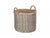 LARGE ROUND STRAIGHT-SIDED WICKER LOG / STORAGE BASKET