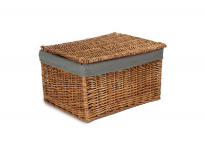 EXTRA LARGE DOUBLE STEAMED STORAGE HAMPER with GREY SAGE LINING