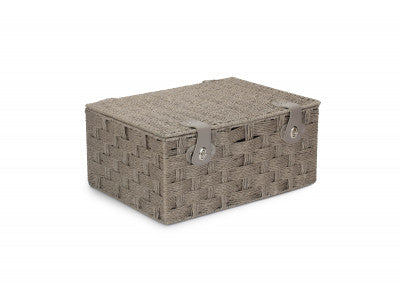 EXTRA LARGE GREY PAPER ROPE HAMPER