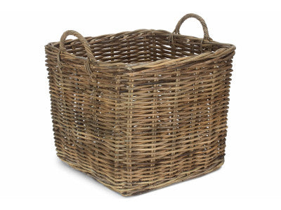 INGLENOOK SQUARE RATTAN LOG BASKET