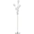 HOMCOM Crystal Floor Lamp: 5-Light Upright Standing Lamp for Living Room & Bedroom, Modern Silver Design, 34x25x156cm