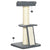 PawHut Cat Tree Tower: Scratching Posts, Pad, Bed, Toy Ball for Cats under 6kg, Dark Grey & Beige