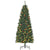 HOMCOM 6FT Prelit Artificial Pencil Christmas Tree with Warm White LED Light, Red Berry, Holiday Home Xmas Decoration, Green