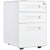 Vinsetto Fully Assembled 3-Drawer Mobile File Cabinet Lockable All-Metal Rolling Vertical File Cabinet White