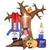 Outsunny Next Day Delivery 7ft Halloween Inflatable Tree with Ghosts, Upside-down Clown Pumpkins