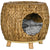 PawHut Rattan Retreat: Wicker Cat Abode with Plush Cushion, Washable, Indoor & Outdoor Bliss