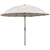 Outsunny Ф255cm Patio Parasol Umbrella Outdoor Market Table Parasol with Push Button Tilt Crank and Sturdy Ribs for Garden Lawn Backyard Pool White