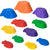 Outsunny Kids Balance Stepping Stones 11-Piece Fish Shape Non-slip Obstacle Course Stackable Balance Blocks Exercise Toddler Balance - Multicoloured