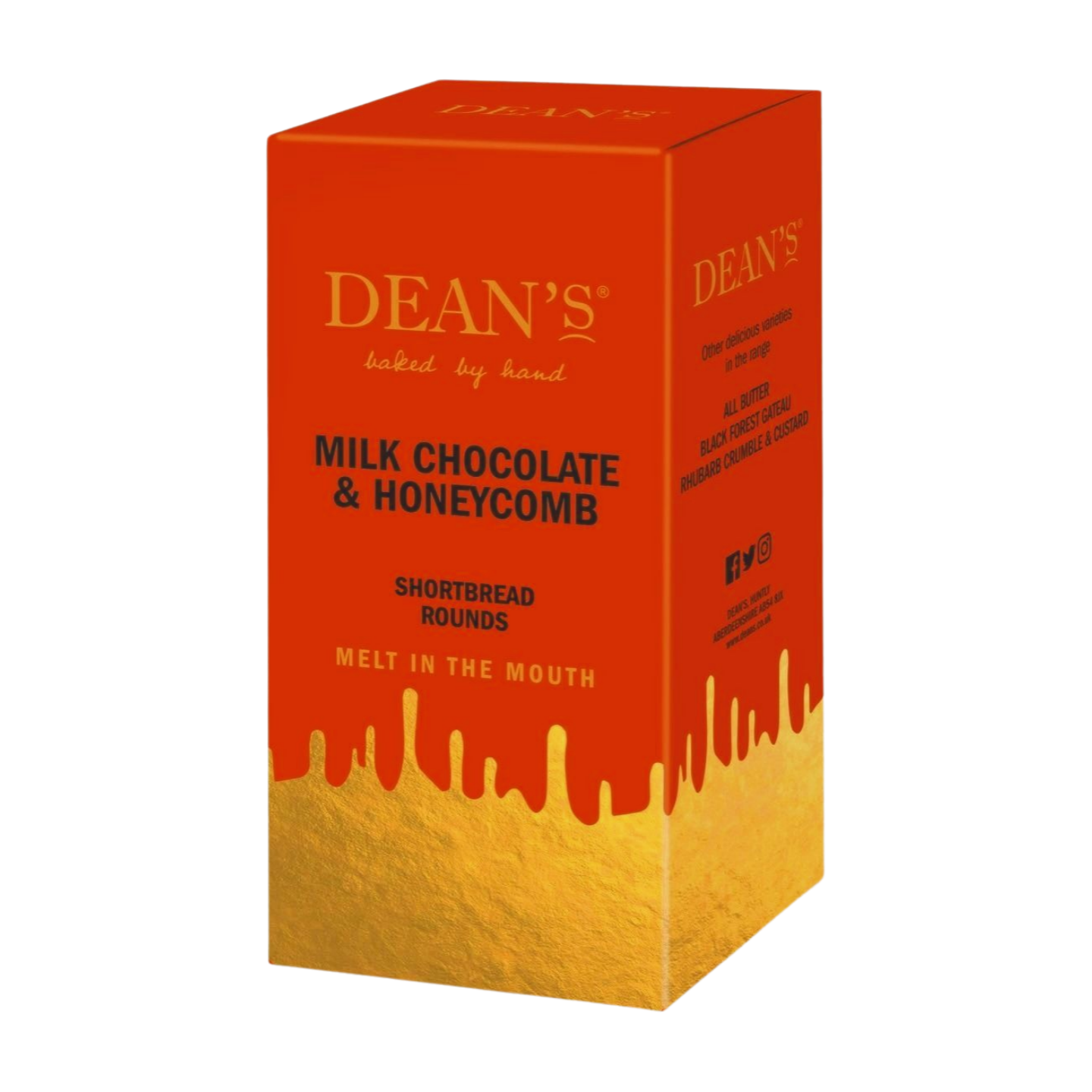 Dean's Milk Chocolate & Honeycomb Shortbread Rounds (150g)