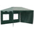 Outsunny 3 x 4 m Garden Gazebo Marquee Party Tent with 2 Sidewalls for Patio Yard Outdoor - Green