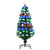 HOMCOM 4FT Pre-Lit Artificial Christmas Tree w/ Fibre Optic Baubles Fitted Star LED Light Holiday Home Xmas Decoration-Green