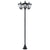 Outsunny 3-Solar Powered Lamp Post, IP44, 51.5Lx47Wx182.5H cm-Black