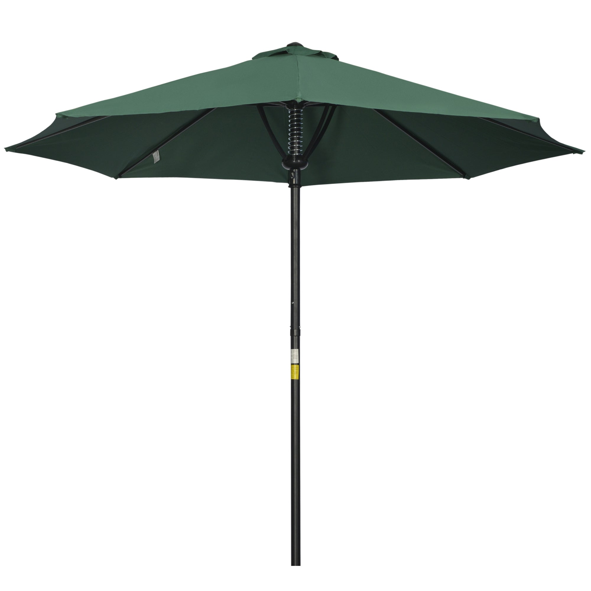 Outsunny Market Table Umbrella: Garden Parasol with 8 Ribs, Green