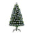 HOMCOM HOMCM 4ft White Light Artificial Christmas Tree w/ 130 LEDs Star Topper Tri-Base Full Bodied Seasonal Decoration Pre-Lit Home