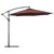 Outsunny 3m Hanging Cantilever Umbrella: Adjustable Angle & UV Protection, Coffee Hue