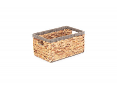 SMALL WATER HYACINTH RECTANGULAR STORAGE BASKET