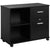 Vinsetto Printer Stand with Wheels, Mobile Filing Cabinet with Open Shelves and Drawers for A4 Documents, Black