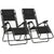 Outsunny Zero Gravity Relaxation: Foldable Outdoor Chair Set with Footrest & Removable Headrest, Ebony Black