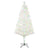 HOMCOM 5 Feet Prelit Artificial Christmas Tree with Fiber Optic LED Light, Holiday Home Xmas Decoration, White