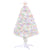 HOMCOM 2.5FT Prelit Artificial Tabletop Christmas Tree with Fibre Optics Holiday Home Xmas Decoration for Table and Desk, White