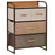 HOMCOM Drawer Dresser: 4-Tier Steel Frame Tower with Wooden Top, Bedroom & Hallway Organiser