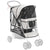 PawHut Dog Stroller Rain Cover, Protective Cover for Pet Pram Buggy with Rear Side Entry, Grey