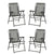 Outsunny Portable Loungers: Folding Outdoor Chairs with Armrests, Steel Frames, Greyish Tones, Set