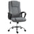 Vinsetto High Back Swivel Office Chair: Adjustable Height with Tilt Function, Linen Upholstery, Deep Grey