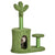 PawHut Cat Tree Tower Cactus Shape with Scratching Post Condo Perch Dangling Ball Kitten Toy Play House Activity Center