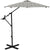 Outsunny 3(m) Convertible Cantilever Parasol and Centre-post Garden Parasol with Cross Base, 360 Rotation Banana Parasol with Crank Handle