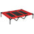 PawHut Elevated Pet Cot: Breathable Mesh Cooling Dog Bed for Indoor & Outdoor Use, X-Large 122x92x23cm, Red