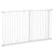 PawHut Extra Wide Pet Gate for Stairs, with Door, Adjustable 75-145cm Width, 76cm Height, White