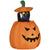 Outsunny 4ft Inflatable Halloween Pumpkin with Lifting Cat, Blow-Up Outdoor LED Display for Garden, Lawn, Party, Holiday