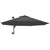 Outsunny Wall Mounted Umbrella with Vent, Garden Patio Parasol Umbrella Sun Shade Canopy, Charcoal Grey