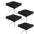 Outsunny Patio Chair Cushion Set, 4-Piece Seat Cushions with Ties, Replacement Pillows for Indoor Outdoor Use, Black