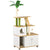 PawHut Cat Tree with Hidden Litter Box Enclosure, 2 in 1 Green Leaf Cat Tower Litter Box Furniture with House, Ladder, Scratching Posts and Platforms, for Indoor Use, Oak