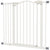 PawHut Metal 74-100cm Adjustable Pet Gate Safety Barrier w/ Auto-Close Door White