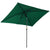 Outsunny 3x2m Patio Parasol Garden Umbrellas Canopy with Aluminum Tilt Crank Rectangular Sun Shade Steel, Green