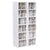 HOMCOM Media Storage Shelving Units: Set of 2 CD DVD Blu-Ray Tower Racks with Adjustable Shelves, Bookcase Organisers, White