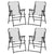 Outsunny  Pieces Patio Folding Chair Set, Outdoor Portable Loungers for Camping Pool Beach Deck, Lawn Chairs with Armrest Steel Frame, Cream White