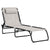 Outsunny Folding Chaise Lounge Chair Reclining Garden Sun Lounger with 4-Position Adjustable Backrest for Patio, Deck, and Poolside, Cream White